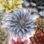Gerbera Daisy Ceramic Flower – Blue Grey – 5″x2″